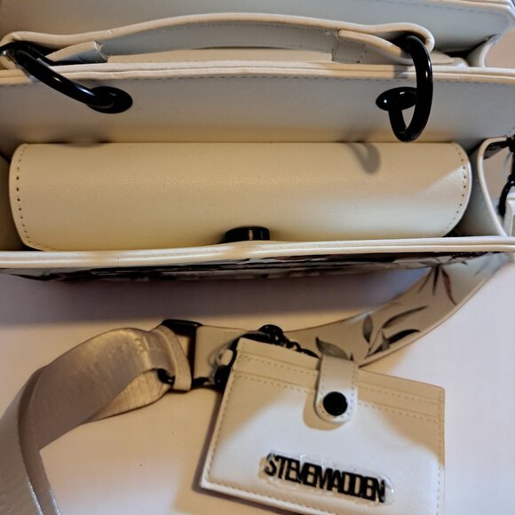 Steve Madden Bevelyn Floral White/Multi Satchel DT625665 NWT - Picture 9 of 11
